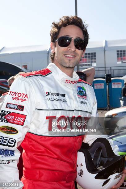 Actor Adrien Brody attends the Toyota Pro Celebrity Race press day on April 6, 2010 in Long Beach, California.