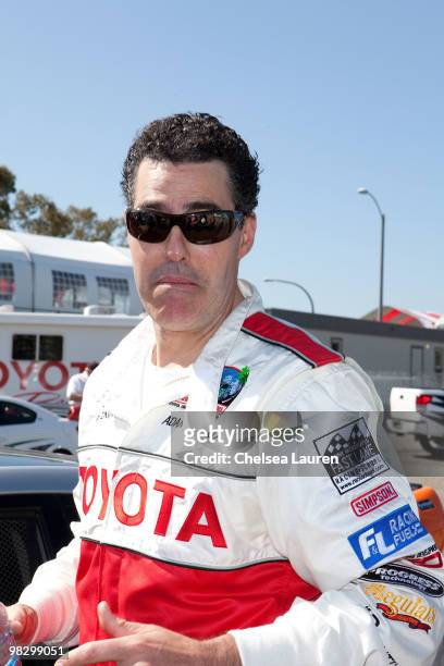 Actor/comedian Adam Carolla attends the Toyota Pro Celebrity Race press day on April 6, 2010 in Long Beach, California.