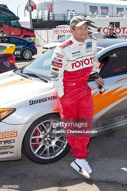 Actor Christian Slater attends the Toyota Pro Celebrity Race press day on April 6, 2010 in Long Beach, California.