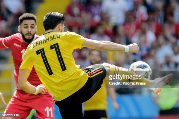 Yannick Ferreira Carrasco of Belgium during the game between Belgium and Tunisia, valid for the second round of Group G of the 2018 World Cup, held...