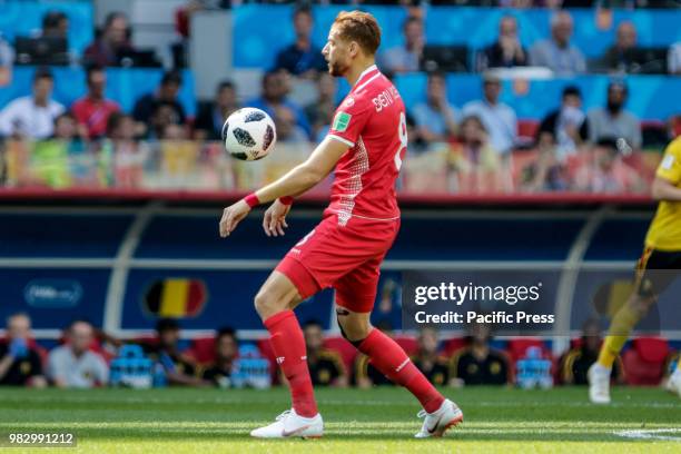 Fakhereedine Ben Youssef of Tunisia during the game between Belgium and Tunisia valid for the second round of group G of the 2018 World Cup, held at...