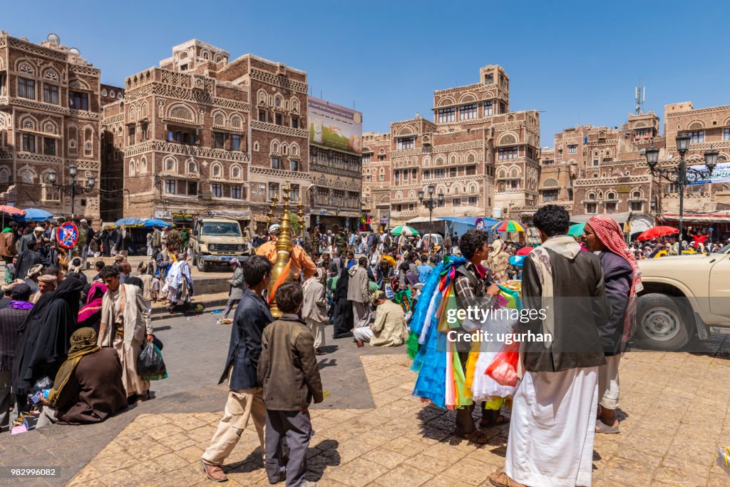 Praça velha em Sanaa.