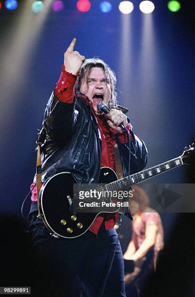 Meat Loaf performs on stage at Wembley Arena on the 'Dead Ringer' tour, on April 27th, 1982 in London, England.