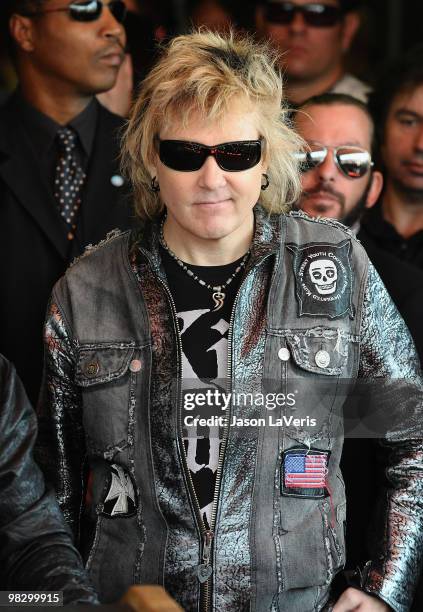 James Kottak of The Scorpions is inducted into the Hollywood RockWalk on April 6, 2010 in Hollywood, California.