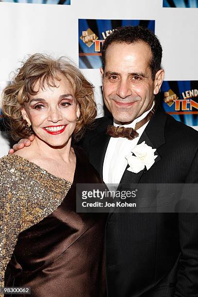 Actors Brooke Adams and and Tony Shalhoub attend the opening night of "Lend Me A Tenor" at Espace on April 4, 2010 in New York City.