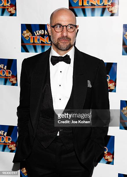 Director Stanley Tucci attends the opening night of "Lend Me A Tenor" at Espace on April 4, 2010 in New York City.