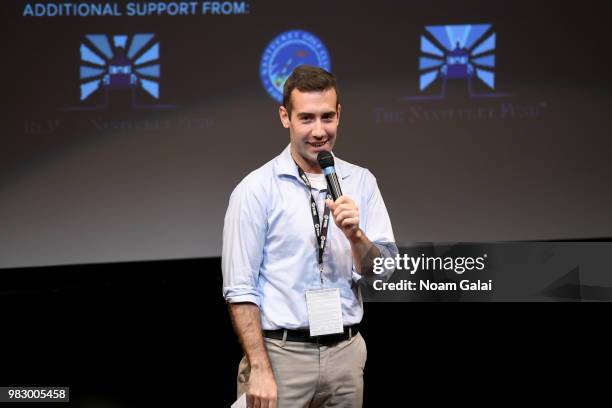 Andrew Cromartie speaks onstage during the Teen View Showcase at the 2018 Nantucket Film Festival - Day 5 on June 24, 2018 in Nantucket,...