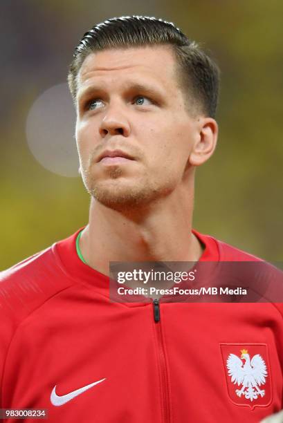 Wojciech Szczesny of Poland during the 2018 FIFA World Cup Russia group H match between Poland and Colombia at Kazan Arena on June 24, 2018 in Kazan,...