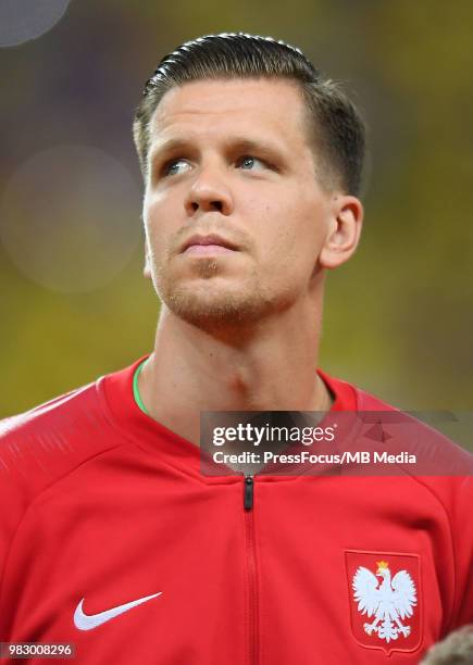 Wojciech Szczesny of Poland during the 2018 FIFA World Cup Russia group H match between Poland and Colombia at Kazan Arena on June 24, 2018 in Kazan,...