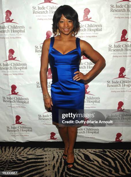 Actress Monique Coleman attends The Inaugural St Jude's Estralla Por La Vida Gala at Club Nokia on April 6, 2010 in Los Angeles, California.