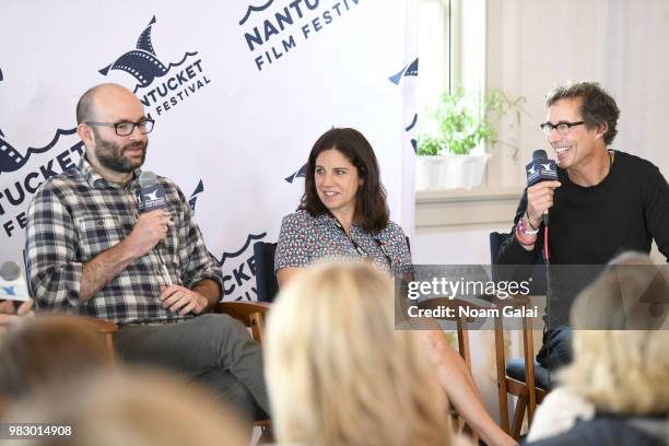 Robert Greene, Lisa D'Apolito and Tom Cavanagh attend Morning Coffee at the 2018 Nantucket Film Festival - Day 5 on June 24, 2018 in Nantucket,...