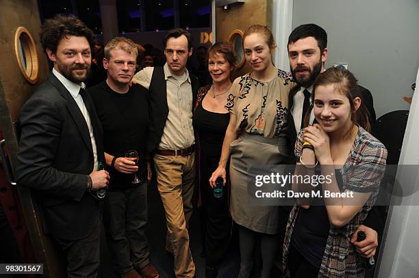 Richard Coyle, Mark Haddon, Paul Hilton, Celia Imrie, Jodhi May, David Leon and Skye Bennett attend the afterparty of Opening Night Polar Bears at...
