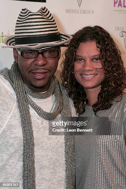 Bobby Brown and Alicia Etheredge arrives at Boulevard3 on April 6, 2010 in Hollywood, California.