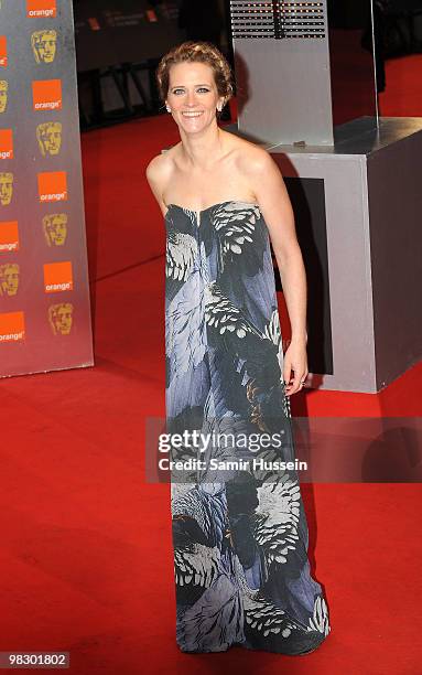 Edith Bowman arrives attends the Orange British Academy Film Awards 2010 at the Royal Opera House on February 21, 2010 in London, England.