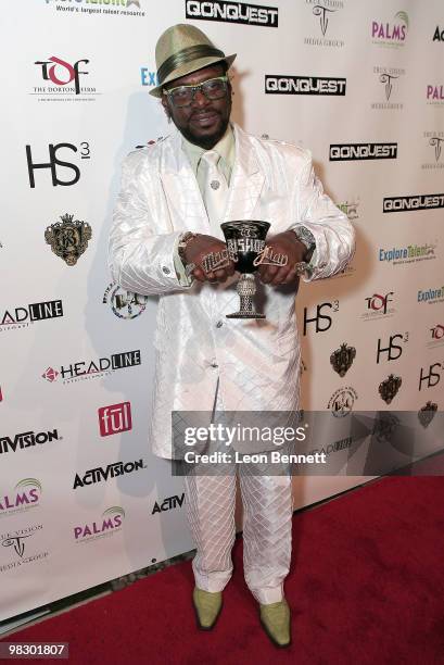 Bishop Don Magic Juan arrives at Boulevard3 on April 6, 2010 in Hollywood, California.