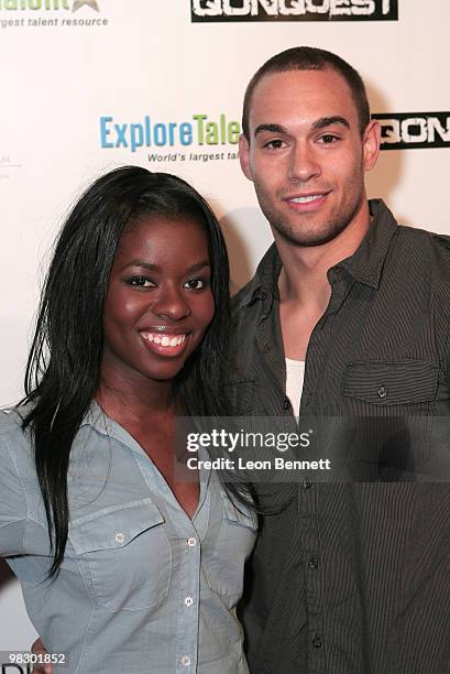 Camile Winbush and Nathan Denbeigh arrives at Boulevard3 on April 6, 2010 in Hollywood, California.