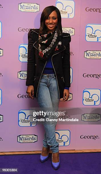 Alexandra Burke attends the launch of Disney Channel's 'Wizards of Waverly Place' fashion range on April 7, 2010 in London, England.