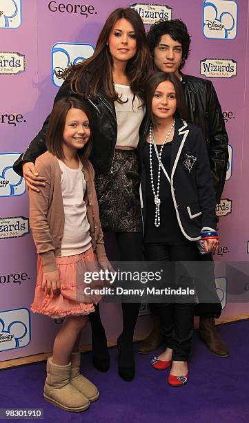 Danielle Lineker and family attend the launch of Disney Channel's 'Wizards of Waverly Place' fashion range on April 7, 2010 in London, England.