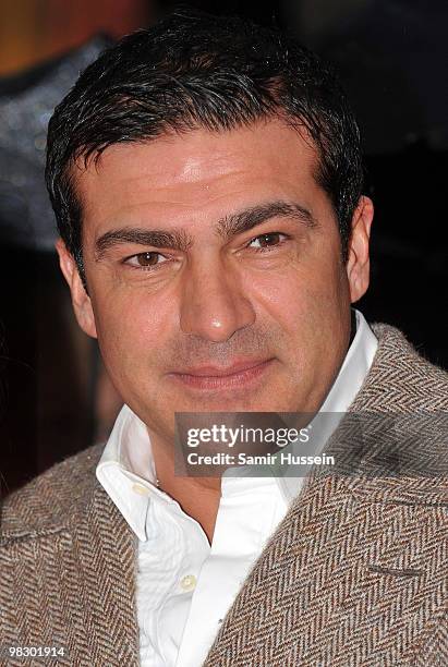 Tamer Hassan arrives at the World Film Premiere of 'Clash of the Titans' at the Empire Leicester Square on March 29, 2010 in London, England.