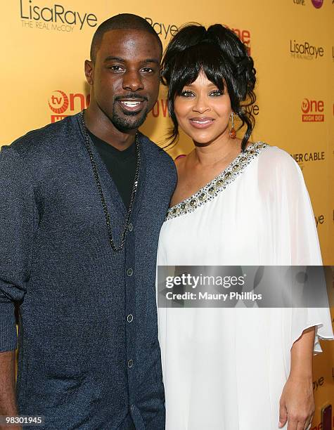 Actor Lance Gross and LisaRaye McCoy arrive at "LisaRaye: The Real McCoy" Premiere Screening Launch Party at The Standard Hotel on April 6, 2010 in...