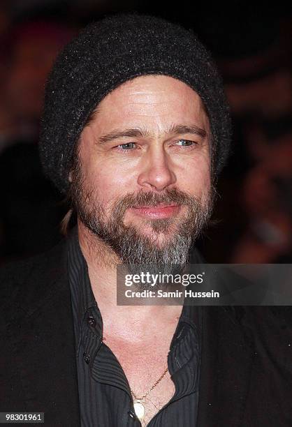 Actor Brad Pitt arrives at the 'Kick Ass' Premiere at the Empire Leicester Square on March 22, 2010 in London, England.