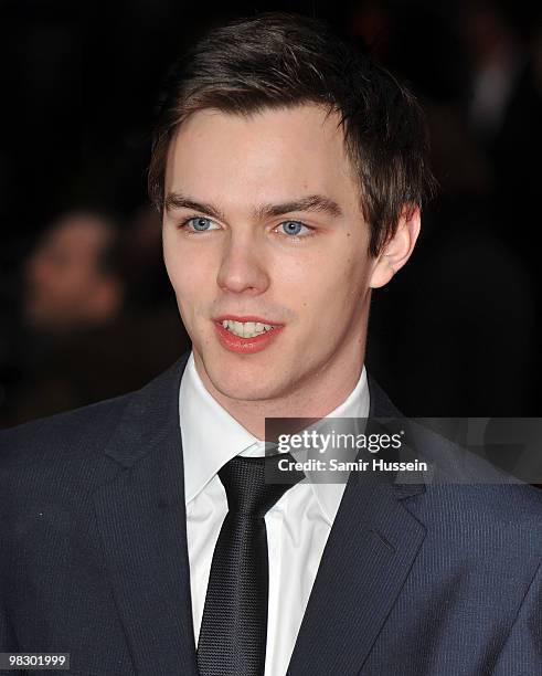 Nicholas Hoult arrives at the World Film Premiere of 'Clash of the Titans' at the Empire Leicester Square on March 29, 2010 in London, England.