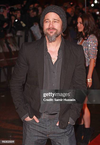 Actor Brad Pitt arrives at the 'Kick Ass' Premiere at the Empire Leicester Square on March 22, 2010 in London, England.