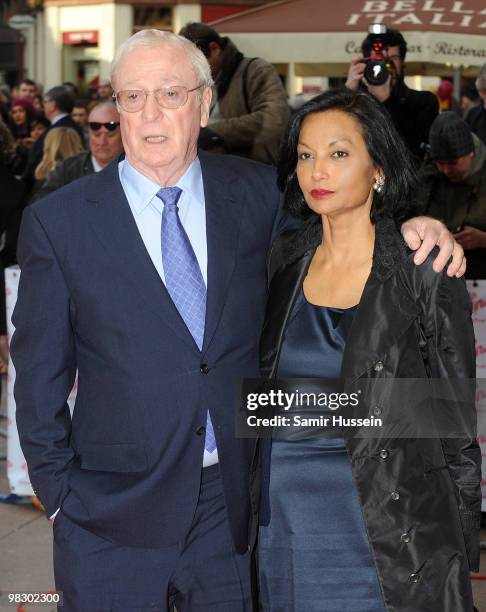 Michael Caine and Shakira Caine arrive at The Prince's Trust Celebrate Success Awards, at the Odeon Leicester Square on March 1, 2010 in London,...