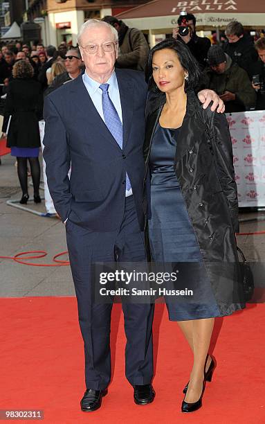 Michael Caine and Shakira Caine arrive at The Prince's Trust Celebrate Success Awards, at the Odeon Leicester Square on March 1, 2010 in London,...