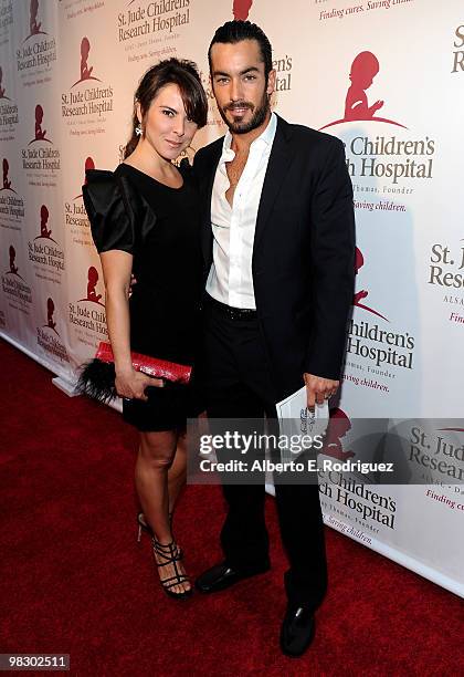 Actress Kate del Castillo and husband Aaron Diaz arrive at the inaugural St. Jude Children's Hospital's "Estrellas Por La Vida" gala on April 6, 2010...