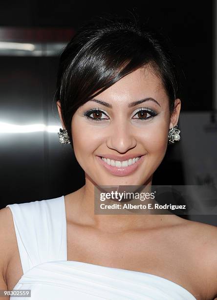 Actress Francia Raisa arrives at the inaugural St. Jude Children's Hospital's "Estrellas Por La Vida" gala on April 6, 2010 in Los Angeles,...