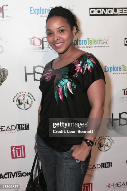 Mechelle Epps arrives at Boulevard3 on April 6, 2010 in Hollywood, California.