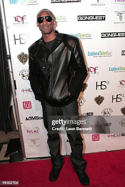 Kobe Byrant arrives at Boulevard3 on April 6, 2010 in Hollywood, California.