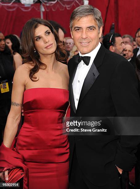 Actor George Clooney and Elisabeth Canali arrives at the 82nd Annual Academy Awards held at the Kodak Theatre on March 7, 2010 in Hollywood,...