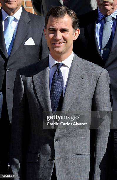 Prince Felipe of Spain attends several audiences at the Zarzuela Palace on April 7, 2010 in Madrid, Spain.