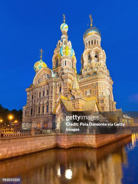 church of savior on spilled blood in st. petersburg, russia - pola damonte stock pictures, royalty-free photos & images