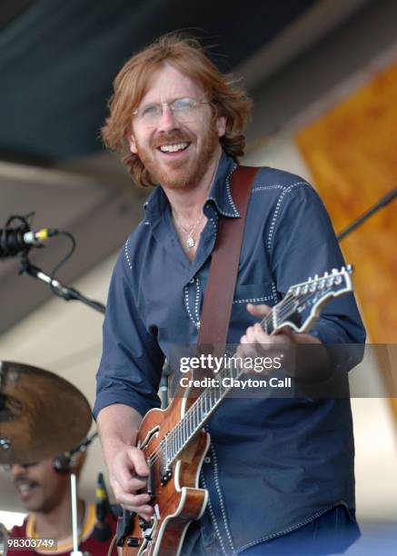 Trey Anastasio performing with his band at the New Orleans Jazz & Heritage Festival on May 1, 2005.