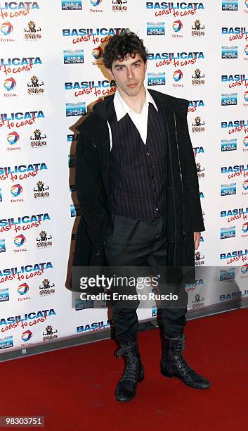 Michele Riondino attends the 'Basilicata coast to coast' premiere at Warner Moderno on April 6, 2010 in Rome, Italy.
