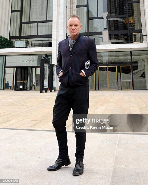 Exclusive* Sting at The Metropolitan Opera House in New York City where he will make a debut performance this summer on tour with the Royal...