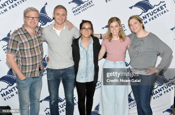 Eric Gilliland, Zach Phillips, Huong Nguyen, Amy Haglage and Sarah Kruchowski attend the 2018 Nantucket Film Festival - Day 5 on June 24, 2018 in...