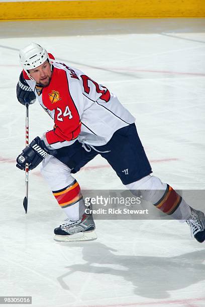 Bryan McCabe of the Florida Panthers skates during the game against the Buffalo Sabres at HSBC Arena on March 31, 2010 in Buffalo, New York.