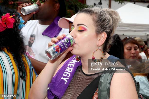 Guests attend the V8 Pride Fest #V8energy on June 24, 2018 in New York City.