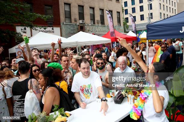 Guests attend the V8 Pride Fest #V8energy on June 24, 2018 in New York City.