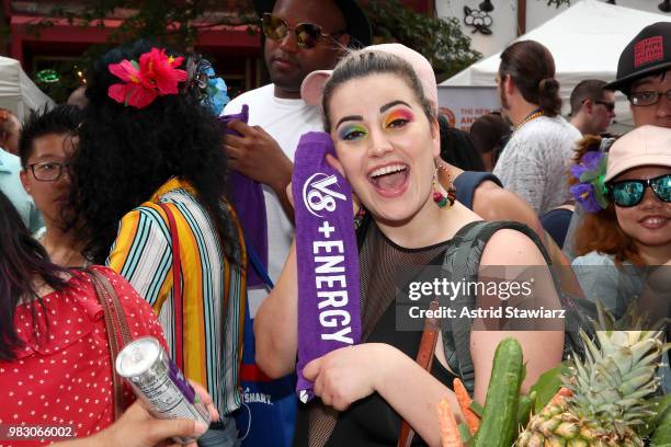 Guests attend the V8 Pride Fest #V8energy on June 24, 2018 in New York City.