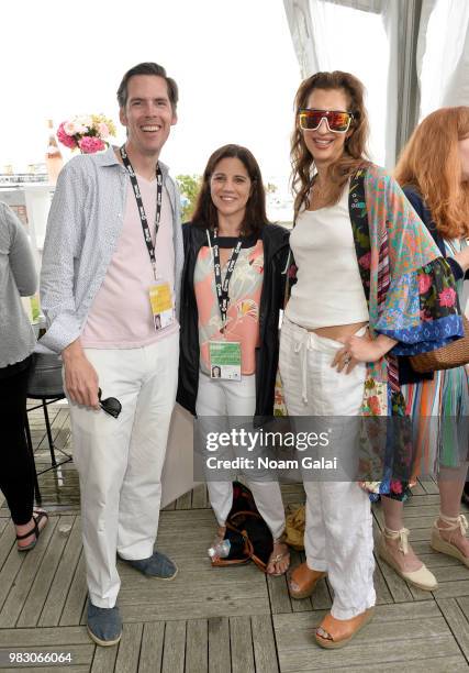 Dade Hayes, Lisa D'Apolito, and Alysia Reiner attend the Closing Night Celebration at the 2018 Nantucket Film Festival - Day 5 on June 24, 2018 in...