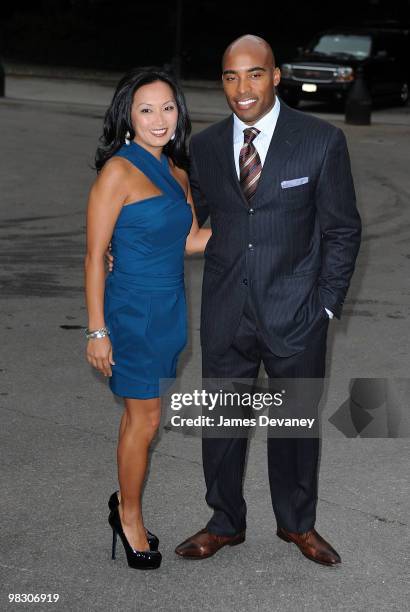 Ginny Barber and Tiki Barber attend the 2009 Fresh Air Fund Salute To American Heroes at Tavern On The Green on June 4, 2009 in New York City.