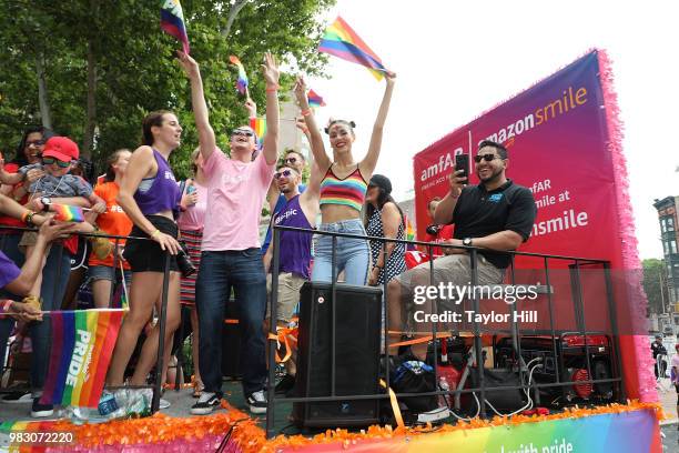 Victoria Justice attends the 2018 NYC Pride March on June 24, 2018 in New York City.