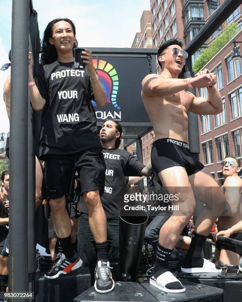 Alexander Wang attends the 2018 NYC Pride March on June 24, 2018 in New York City.