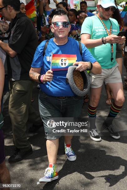 Lea DeLaria attends the 2018 NYC Pride March on June 24, 2018 in New York City.