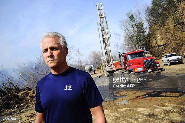 Mike Snelling, Vice President of Surface Mining at Massey talks about the operation above Massey Energy's Upper Big Branch Coal Mine, April 7, 2010...